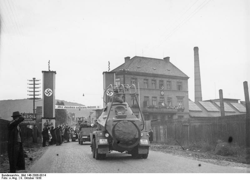 Einmarsch in Aussig - Sudetenland Oktober 1938