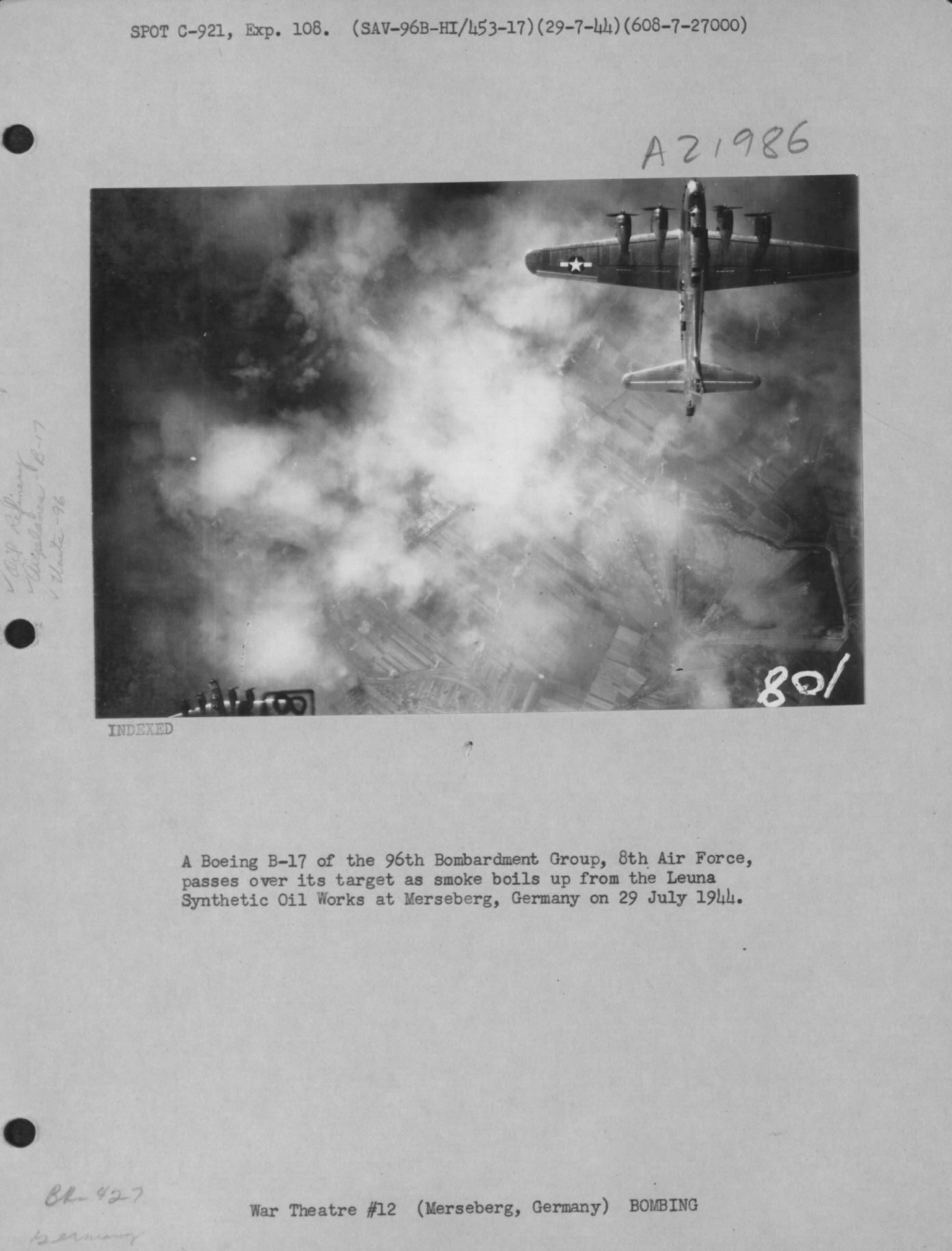 96th BG über Leuna 29.7.1944