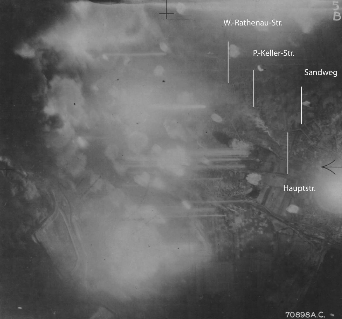 Lützkendorf während des Angriffes am 8.4.1945