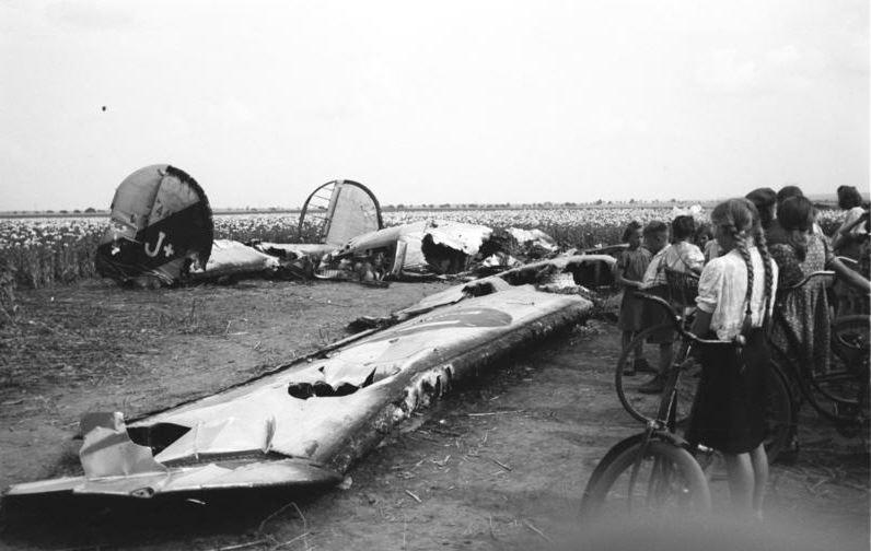 Abgeschossene Liberator B-24