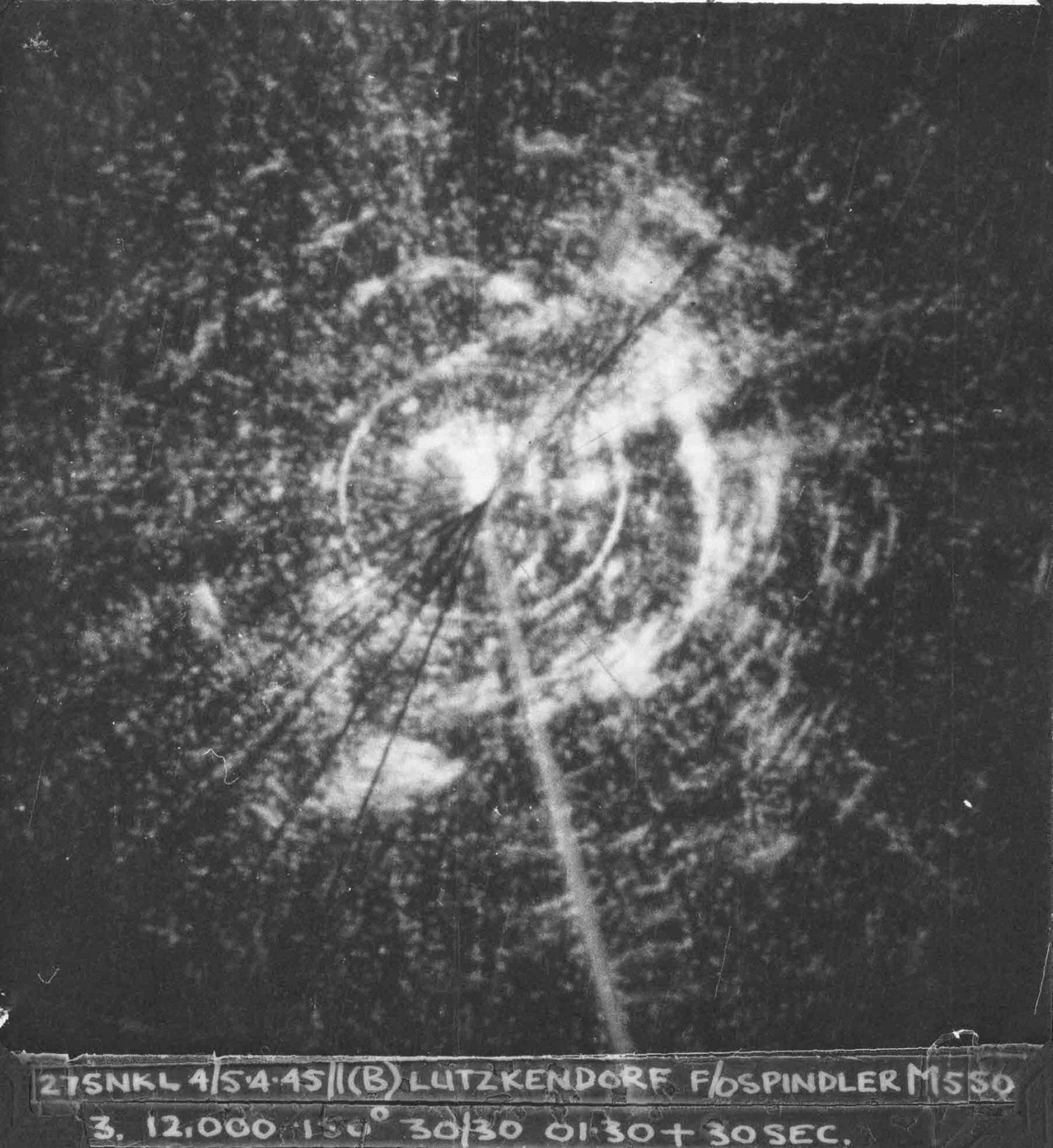 Radarbild Lützkendorf 4./ 5. April 1945